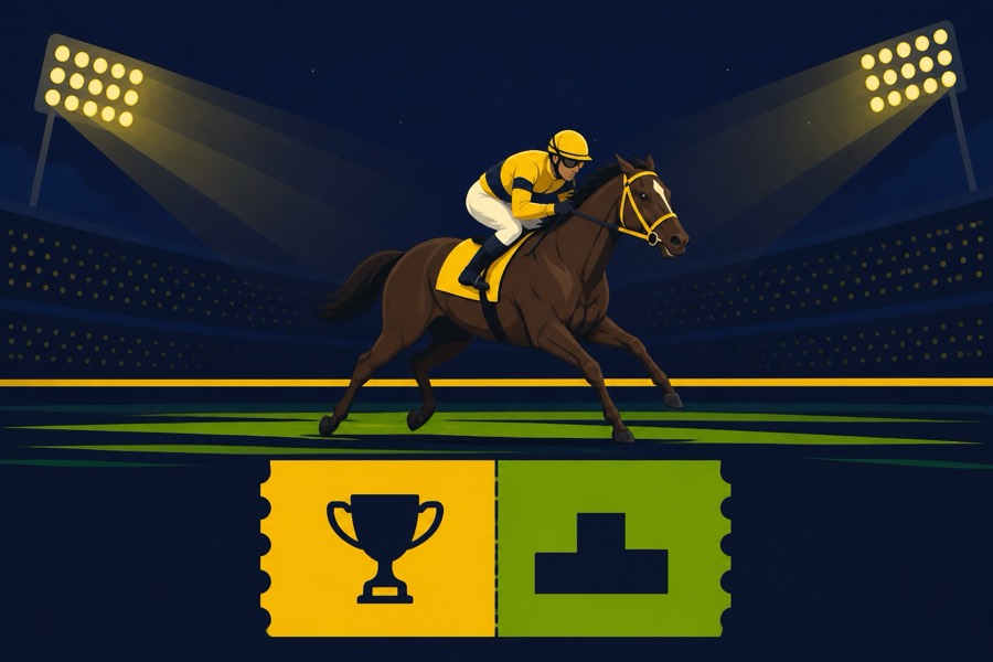 Pari Gagnant/Place : un ticket en deux parties