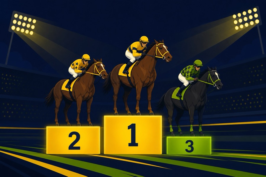 Pari Placé : podium des premiers chevaux